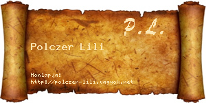 Polczer Lili névjegykártya